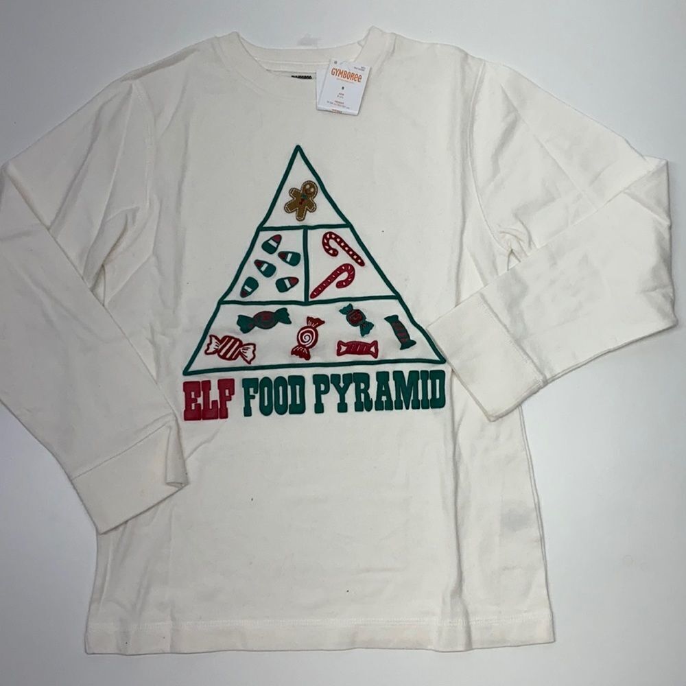 New Gymboree elf food Pyramid Christmas long sleeve